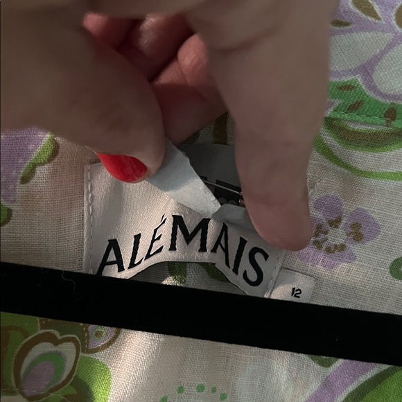 Alemais Green and Cream Paisley Dress - Picture 2 of 11